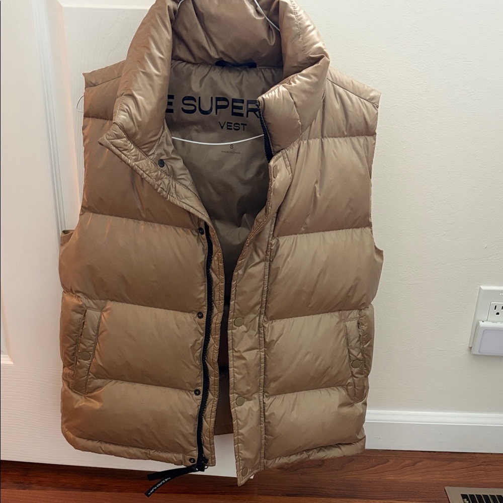Aritzia Tan Puffer Vest